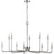 Marceline 10 Light 48 inch Polished Nickel Chandelier Ceiling Light